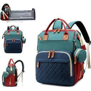 Diaper Bag , Waterproof 3 in 1 Baby Diaper Backpack with Foldable Changing Pad,L